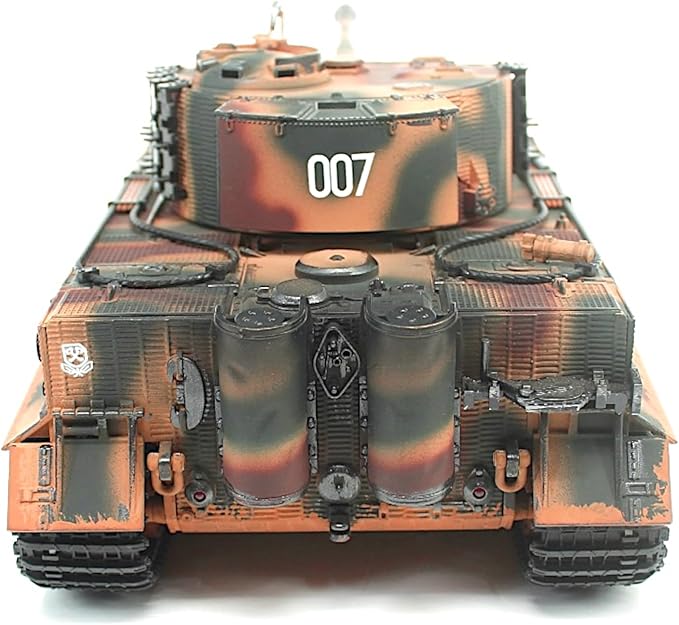 POCO DIVO German Tiger I Heavy Tank 1/24 Infrared IR Combat Panzer RTR 2.4Ghz RC Armored Vehicle Taigen 3841-11-L-C Late Version Airbrush Paint Sound Light Recoil WWII Military Model Camouflage