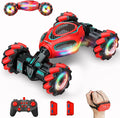 Gesture RC Car1:18 4WD Transform Off-Road Stunt Car with Gesture &amp Remote Control 360° Flips Drift Vehicle with LED Lights Music All Terrain Toy Cars Gifts for Boys Girls Age 6-12