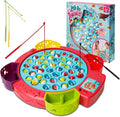 Fishing Games for Kids with 45 Fish and 4 Poles-Fishing Toy for Toddlers with 360° Rotation Board&ampMusic1-4 PlayersAges 3+