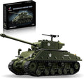 M4 Sherman Tank Building Set WW2 Army Military Vehicles Collection for Adults Home Decor