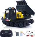 TOUCAN RC HOBBY 1/50 T14R Panther RTR Electric RC Crawler Dump Truck Construction Vehicle Tracked Tipper Finished Model Lights Sounds Unit for Adult Hobby