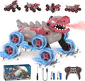 8 Wheels Dinosaur Transform RC Stunt Car - 2.4Ghz Remote Control Dinosaurs Monster Truck with Transforming &amp Spray &amp 360° Rotation Dinosaur Toys for Kids 5-7 8-12 Boy Christmas Birthday Gift