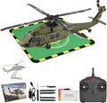 WLtoys K170 RC Helicopter 4CH 2.4GHz Fixed-Wing Aircraft RTF with 6-Axis Gyro One-Key Stunt &amp Altitude Hold Crash-Resistant Outdoor/Indoor Helicopter for Beginner Teens Adults