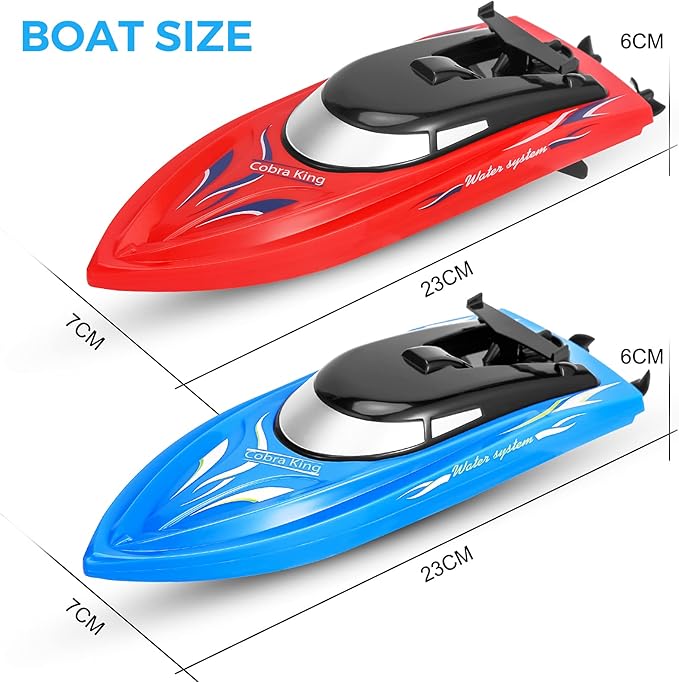 3PACK Remote Control Rc Boat for Kids 2.4Ghz Control Whole Body Waterproof 6 Rechargeable Batteries Summer Water Toys for Pools Lakes River &amp Bathtub.