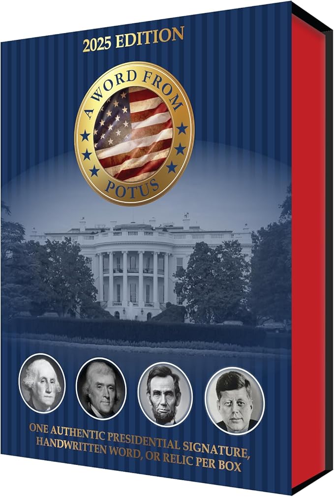 2025 A Word from The President POTUS Trading Card Box 1 Autograph or 1 Relic Per Box (Bush Clinton Donald Trump Joe Biden Obama)