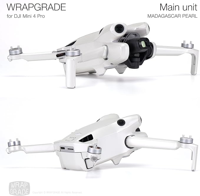 WRAPGRADE Skin Stickers Compatible with DJI Mini 4 Pro | Full Wrap (Madagascar Pearl)