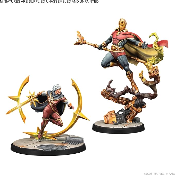 Asmodee Marvel: Crisis Protocol Adam Warlock Moondragon &amp Quasar Character Pack - Includes 3 Miniatures Tactic Cards &amp Infinity Gems Tabletop Superhero Game Ages 14+ 2 Players 90 Min Pla