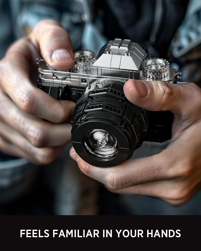 Nifeliz Cameras Building Set for Adults 2 Collectible Camera Models to Build and Display Creative Gift for Photographers (816PCS NF10277A)