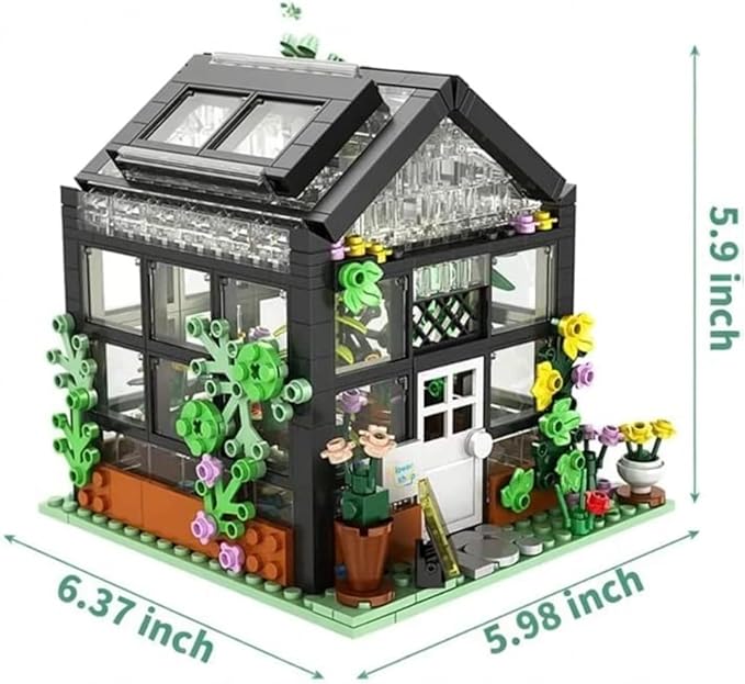 General Jim's Modular Building Block Set Greenhouse Botanical Flower Garden House MOC Building Set