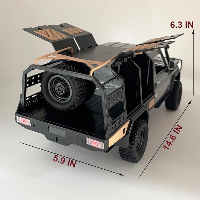 MN82S RC Crawler 1/12 Scale Remote Control Rock Crawler RC Truck 4x4 Off-Road Toyota Land Cruiser RTR All Terrain Car 280 Motor Proportional Throttle Steering Hobby Vehicle for Adult