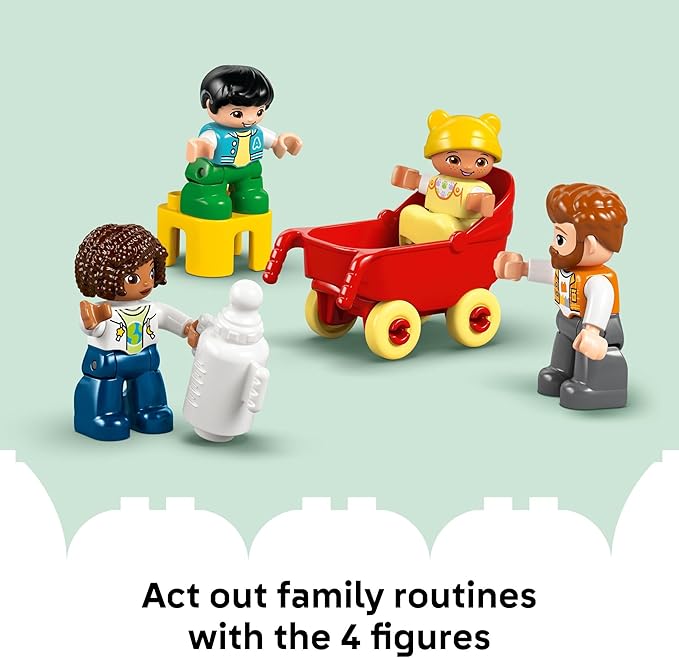 LEGO DUPLO Town 3 in 1 Modern Family House with Figures Building Toy - Learning Play Set for Toddler Boys &amp Girls Ages 2+ - Fine Motor Skills Toys for Preschool - Gift for Birthdays - 10470