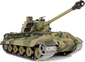 Modified Edition 1/16 2.4ghz Remote Control German King Tiger Henschel Tank Model(360-Degree Rotating Turret)(Steel Gear Gearbox)(3800mah Battery)(Metal Tracks &ampSprocket Wheel &amp Idle Wheel)