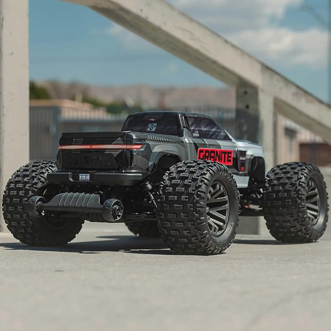 ARRMA RC Truck 1/10 Granite 4x4 V3 BLX Brushless Monster Truck RTR (Battery and Charger Not Included) with Spektrum DSC Gun Metal ARA4302V4T3