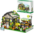 Flower House Building Set with LED City Street House Flower Shop Building Blocks Toy Valentine Gift for Girls 8-12 Year Mini Brick 680pcs