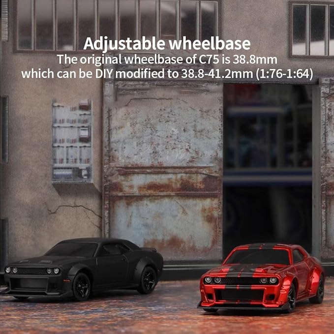 Turbo Racing RC Mini Racing Car Turbo Racing C75 2.4Ghz 1/76 Mini Electric RWD Desktop Drift Car (RTR Version)