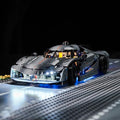 Upgraded Led Light Kit for Lego Technic Koenigsegg Jesko Absolut Grey Hypercar Building Set Compatible with Lego 42173 (Model Not Included)