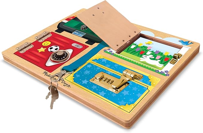 Melissa &amp Doug Locks and Latches Board Wooden Educational Toy
