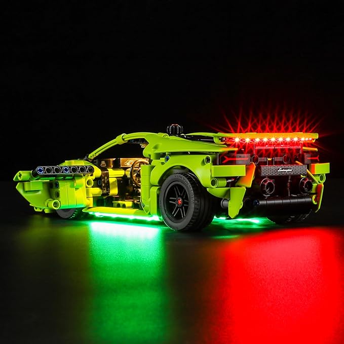 BRIKSMAX Led Lighting Kit for Lamborghini Huracn Tecnica - Compatible with Lego Technic Car Building Set