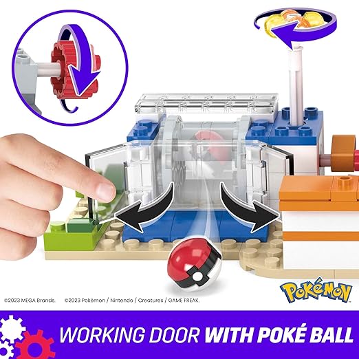 MEGA Pokemon Action Figure Building Toys Forest Pokemon Center with 648 Pieces 4 Poseable Characters Gift Idea for Kids