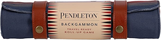 Pendleton Serape Pattern Backgammon - Travel-Ready Roll-Up Game