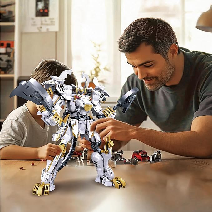 Sluban Mech Building Set Robot Building Toys for Adults Destroy Warrior Action Figure Building Kit Compatible with Lego Mech Sets 679PCS