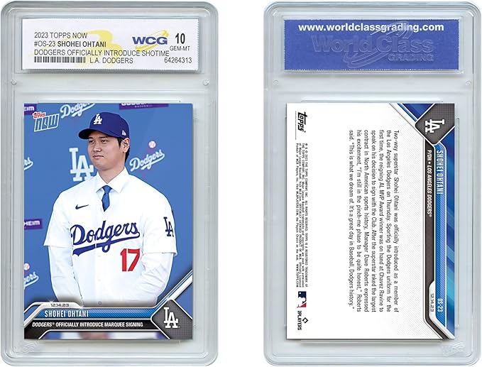 2023 Official Topps Now SHOHEI OHTANI Los Angeles Dodgers Rookie Card #OS23 - Graded Gem-Mint 10