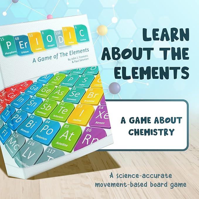 Periodic: A Game of the Elements | Periodic Table Board &amp Card Game About Atoms Elements &amp Compounds | A Strategy Board Game for Gamers &amp Educational Science Game for Kids or Family Game