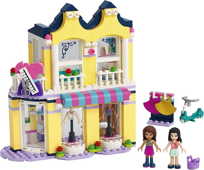 LEGO Friends Emma’s Fashion Shop 41427 Includes Friends Emma and Andrea Buildable Mini-Doll Figures and a Range of Fashion Accessories to Inspire Hours of Creative Fun (343 Pieces)