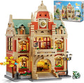 University Club House Building Set with Light1629PCS City Campus Architecture Model with Painting Drama Baking Music Club Home Decor Construction Building Block Gift for Adults Boys Girls 12+
