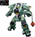 Green Heavy Mecha Building Set 542 Pieces Armored Robot Action Figure with Meteor Hammer Weapon Articulated Military Warrior Model Kit Sci-Fi Collectible Gift for Adults Teens