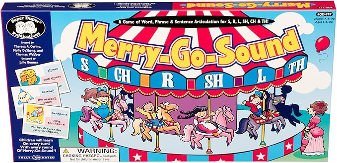 Super Duper Publications | Merry-Go-Sound® Word Phrase &amp Sentence Articulation Board Game | Educational Learning Resource for Children