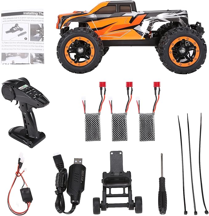 GoolRC 16889A Pro Brushless RC Cars for Adults 1:16 Scale Remote Control Car 4WD 45KM/H High Speed RC Truggy 2.4GHz All Terrains Off Road Monster Truck with 3 Batteries