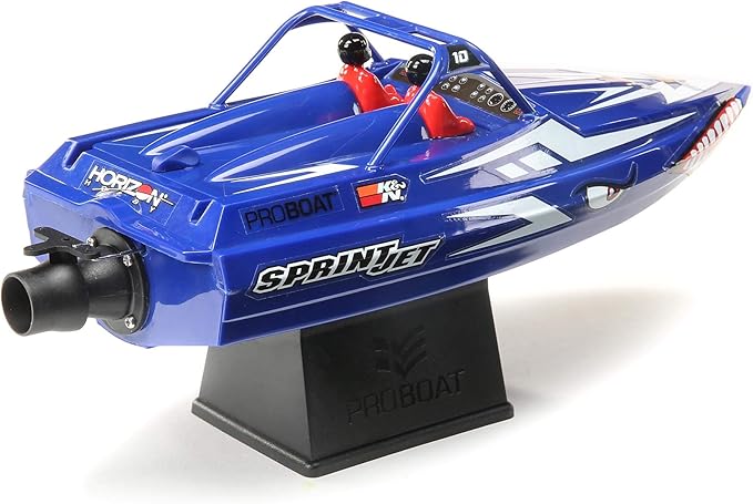 Pro Boat Sprintjet 9 Self-Righting Deep-V Jet Boat Brushed RTR Ready to Run Blue PRB08045T2