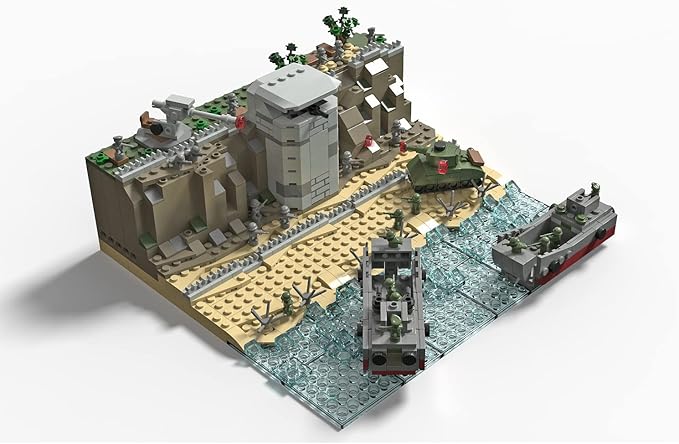 POCO DIVO Omaha Beach D-Day Normandy Landings WWII Collection Standard Block Toy Building Brick Set 723 pcs
