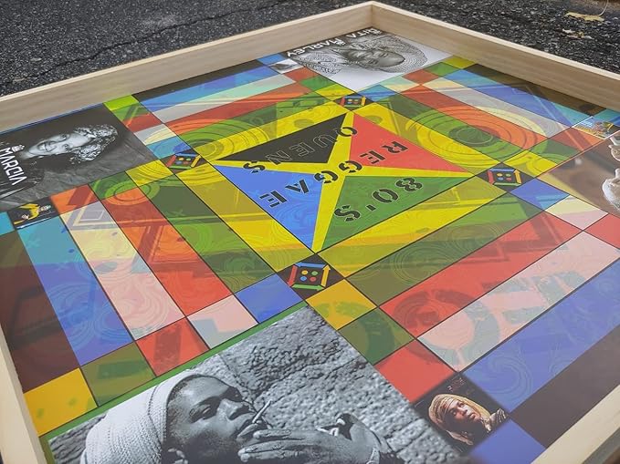 Jamaican Ludo 80’s Reggae Queens (Ludi/Ludy/Loodi) | 24in x 24in Board Game | Family Game Night Activity | Outdoor Games | Gift Ideas | Fun Easy Multi-Player Entertainment