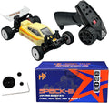HOBBYPLUS Speck B 1/24 2WD Mini RC Car - RTR RC Buggy Fast Mini Racing Buggy Brushless Ready with Oil-Filled Shocks – Fun Indoor Remote Control Car Racing Vehicles for Adults (Vintage Creme)