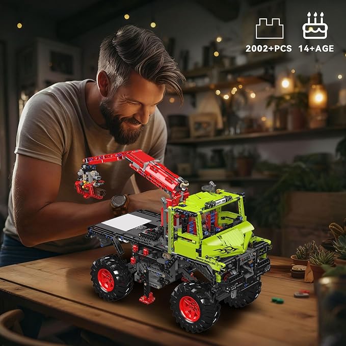 Mould King 17038 Off-Road Trucks Building Kits All-Terrain 4x4 Mountain Truck Car Sets Model with Electric Motor Gift for Age 14+/Adult Collections Enthusiasts (2002+ Pieces)