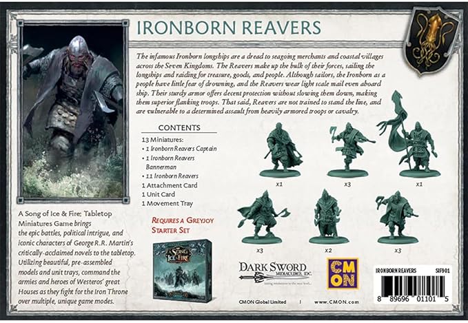 CMON A Song of Ice and Fire Tabletop Miniatures Ironborn Reavers Unit Box | Strategy Game for Teens and Adults | Ages 14+ | 2+ Players | Average Playtime 45-60 Minutes | Made (SIF901)