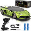 Lamborghini Remote Control CarOfficially Licensed 1:16 Scale Lambo Rechargeable Hobby Rc Cars with Headlight 2.4GHz Race Car Toys for Boy Girl 4-12 Years Old 12Km/h Green