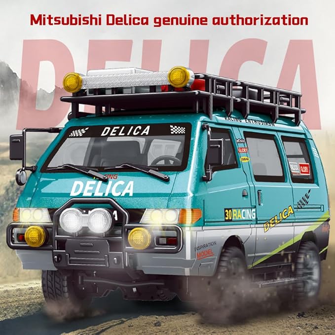 1:24 Scale RC Delica Van Model 2.4Ghz Full Proportional 2WD RC Model Vehicle with 130S Motor Remote Control Car for Adults &amp Hobbyists