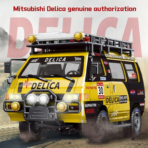 1:24 Scale RC Delica Van Model 2.4Ghz Full Proportional 2WD RC Model Vehicle with 130S Motor Remote Control Car for Adults &amp Hobbyists