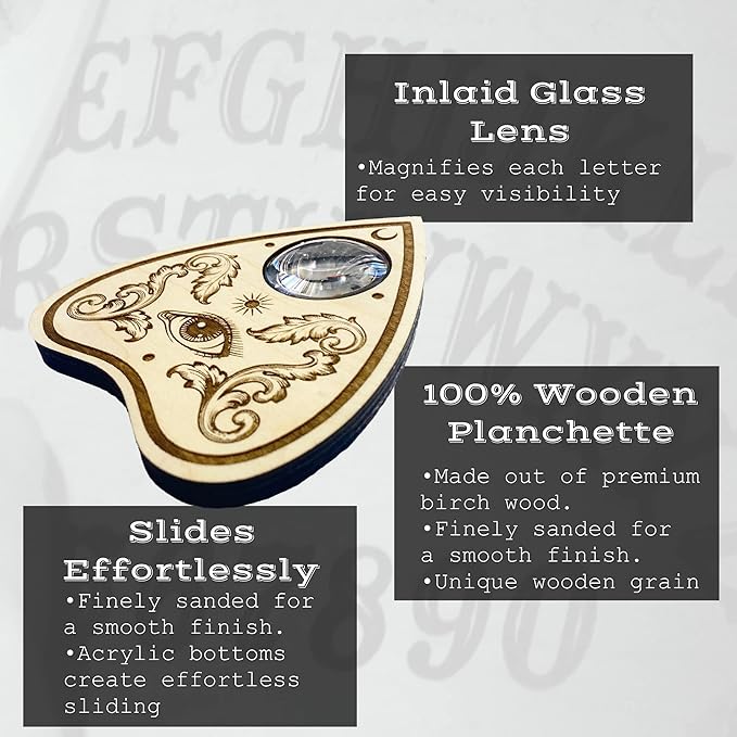 Medium Classic - Wooden Spirit Board - Spirit Board - Handmade Talking Spirit Board With Wooden Planchette - Handmade Wooden Premium Quality Talking Board (Medium Classic Style)