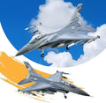 Fms Rc Planes for Adults EDF Jet Remote Control Airplane Fighting Falcon 64mm F16 Battlefield Gray 6 Channel Hobby Rc Airplanes PNP (No Radio Battery Charger)