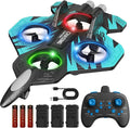 Foam RC Airplane with Cool Led Light 360° Flip and Headless Mode Remote Control Airplane RC Plane for Kids Adults Aged 6+ RC Flying Toy for Kids Birthday Gift