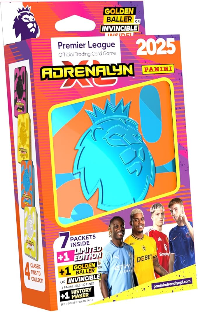 Panini Premier League 2024/25 Adrenalyn XL Classic Tin - 59 Cards 1 Limited Edition 1 Golden Baller/Invincible 1 History Maker - Trading Cards