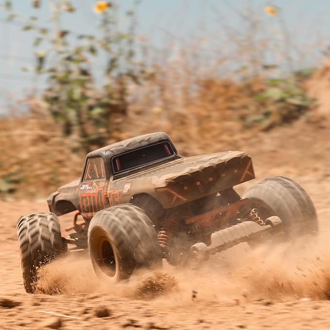 ARRMA RC Truck 1/10 Quake 223S 2WD RTR (Battery and Charger Not Included) Brushless Monster Truck Red ARA3537T1
