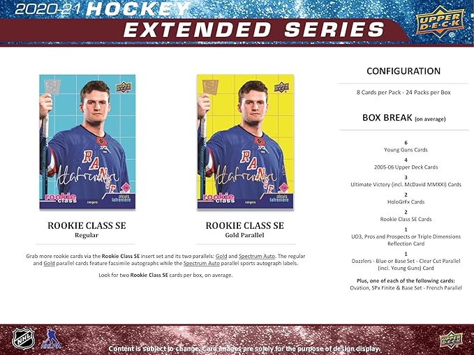 2020-21 Upper Deck Extended Series Hockey Hobby Box