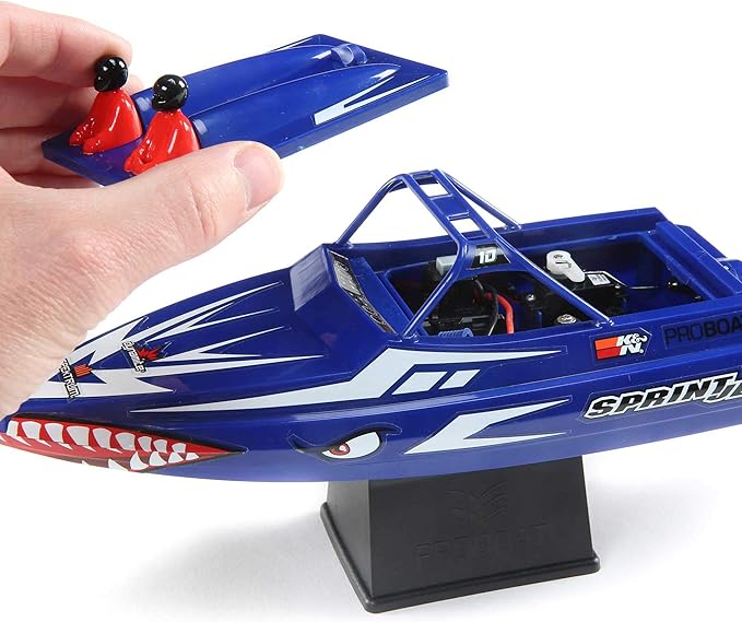 Pro Boat Sprintjet 9 Self-Righting Deep-V Jet Boat Brushed RTR Ready to Run Blue PRB08045T2