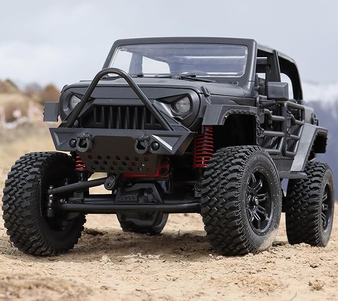 1/12 RC Crawler RTR MN-128 Off-Road Truck 4x4 RC Rock Crawler with 2.4G Remote Control RC Jeep Car Model for Adults Hobby Gifts (Black)