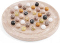 Marble Solitaire Game 10 Inch Verona Handmade Peg Solitaire Board Game with Marbles Classic Marble Puzzle Game for Adults Modern Tabletop Brain Teaser